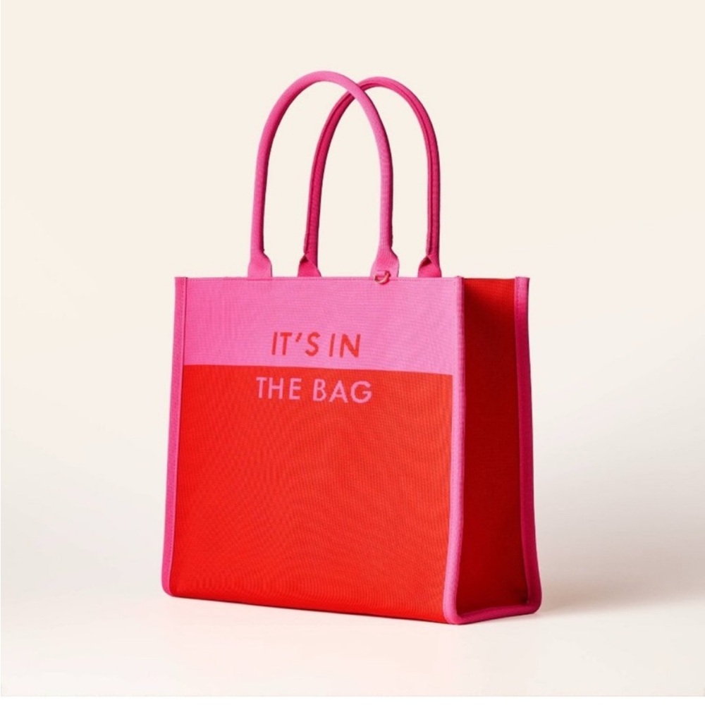 Kate Spade x Target Pink and Red Tote Bag